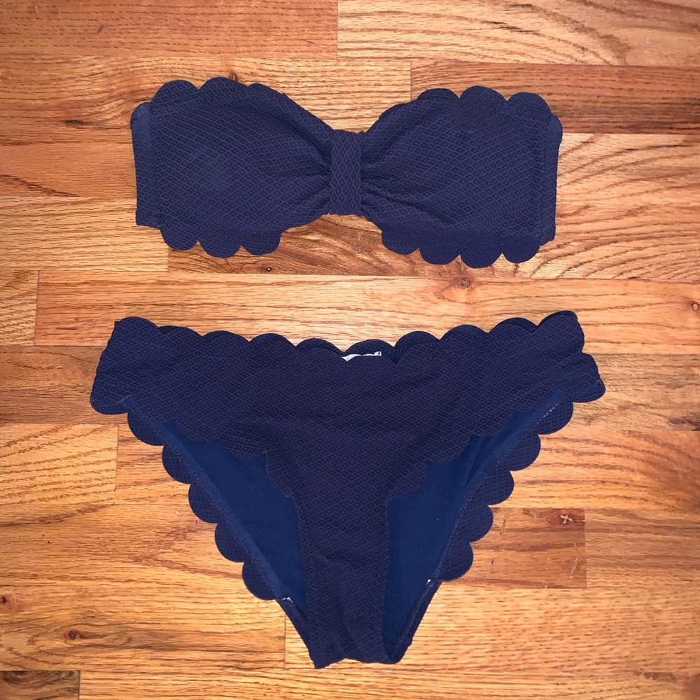 Jessica Simpson Ruffle Bandeau Bikini Set size s